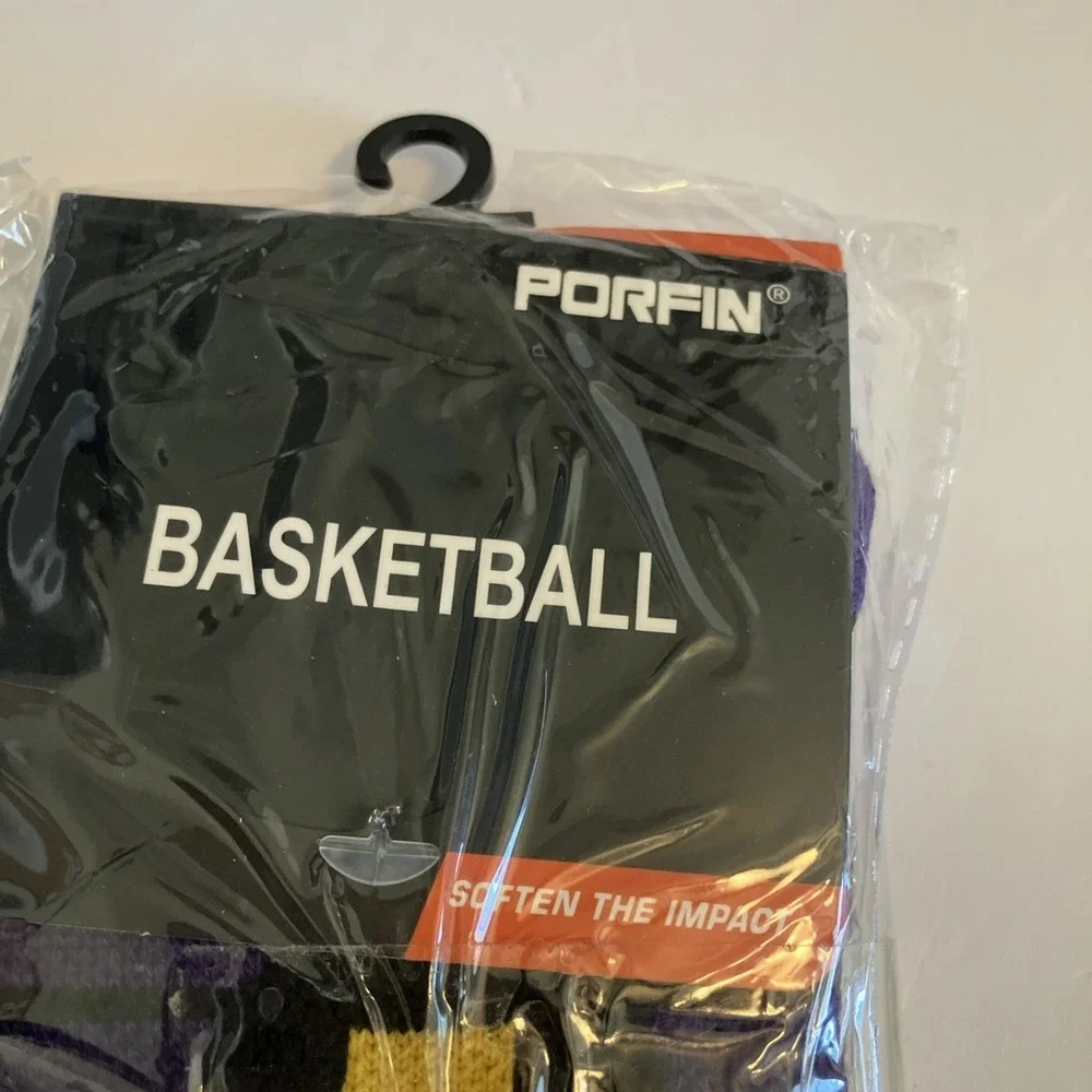 Porfin Basketball Socks Boys Medium Purple New Lakers LeBron James 23 6 2 Pairs